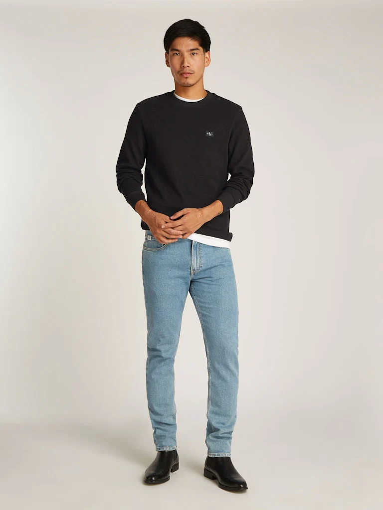 Calvin Klein Jeans Miesten Paita, WOVEN TAP WAFFLE LS TEE Musta - Image 2