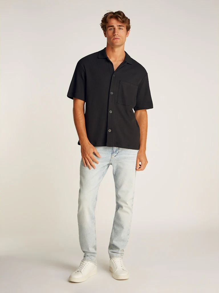 Calvin Klein Jeans miesten paitatakki, CHUNKY WAFFLE SS HWK OVERSHIRT Musta - Image 2