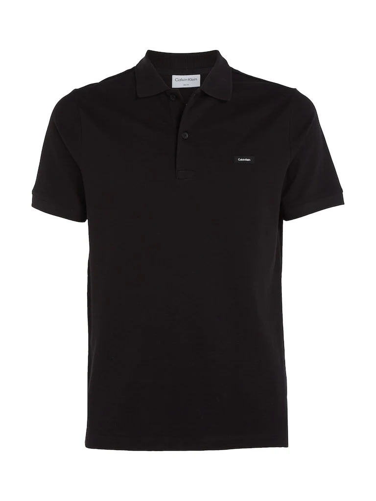 Calvin Klein Menswear Miesten Pikeepaita, STRECH PIQUE SLIM BUTTON POLO Musta - Image 4