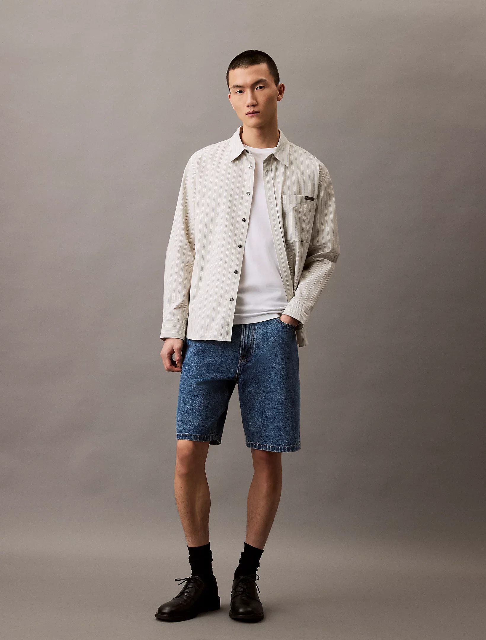 Calvin Klein Jeans miesten shortsit, 90S MID BLUE STONE SHORT Indigo