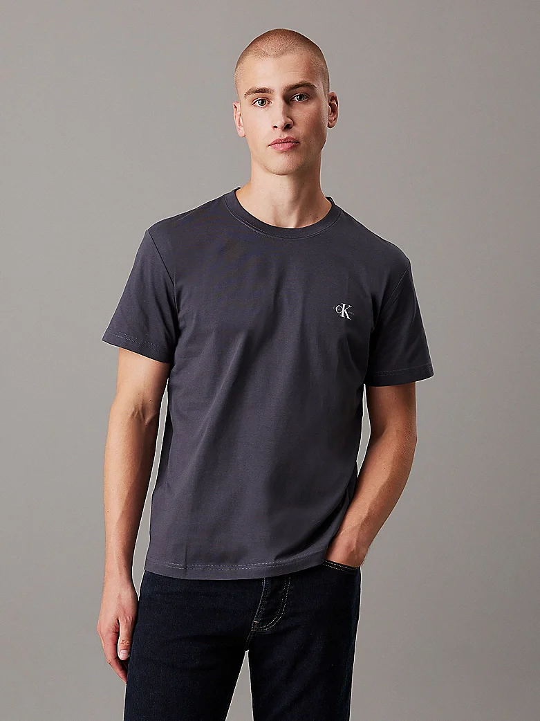 Calvin Klein Jeans Miesten T-paita, MONOGRAM T-SHIRT Tummanharmaa