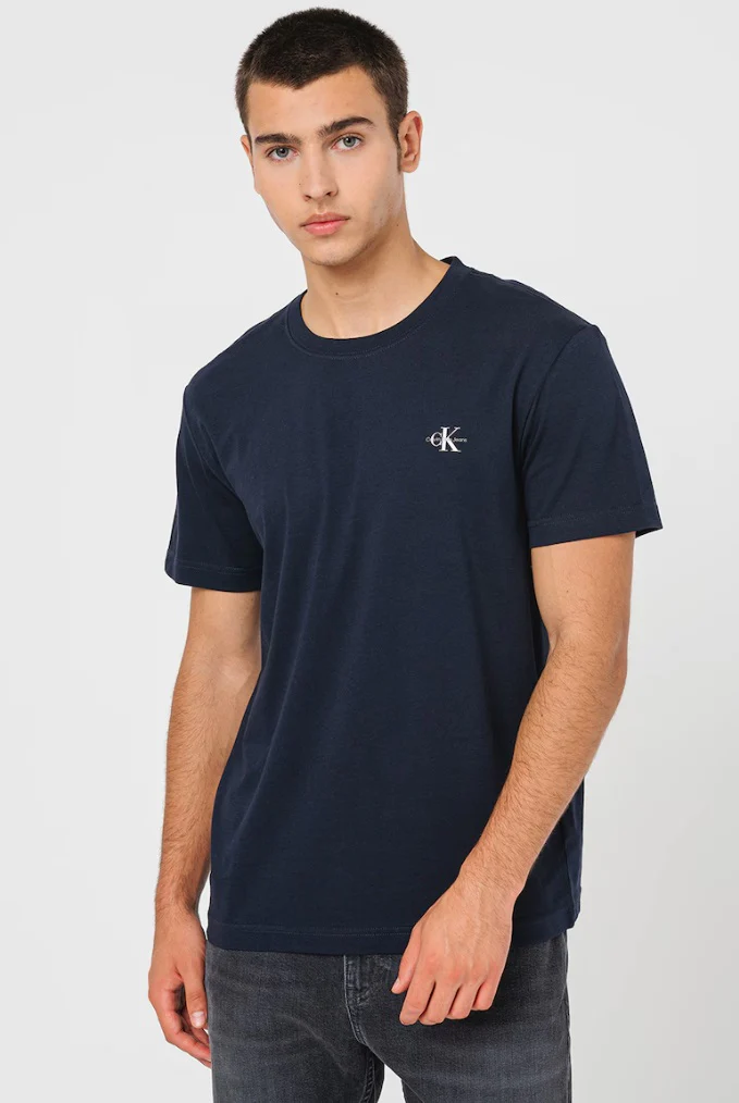 Calvin Klein Jeans Miesten T-paita, MONOGRAM T-SHIRT Tummansininen