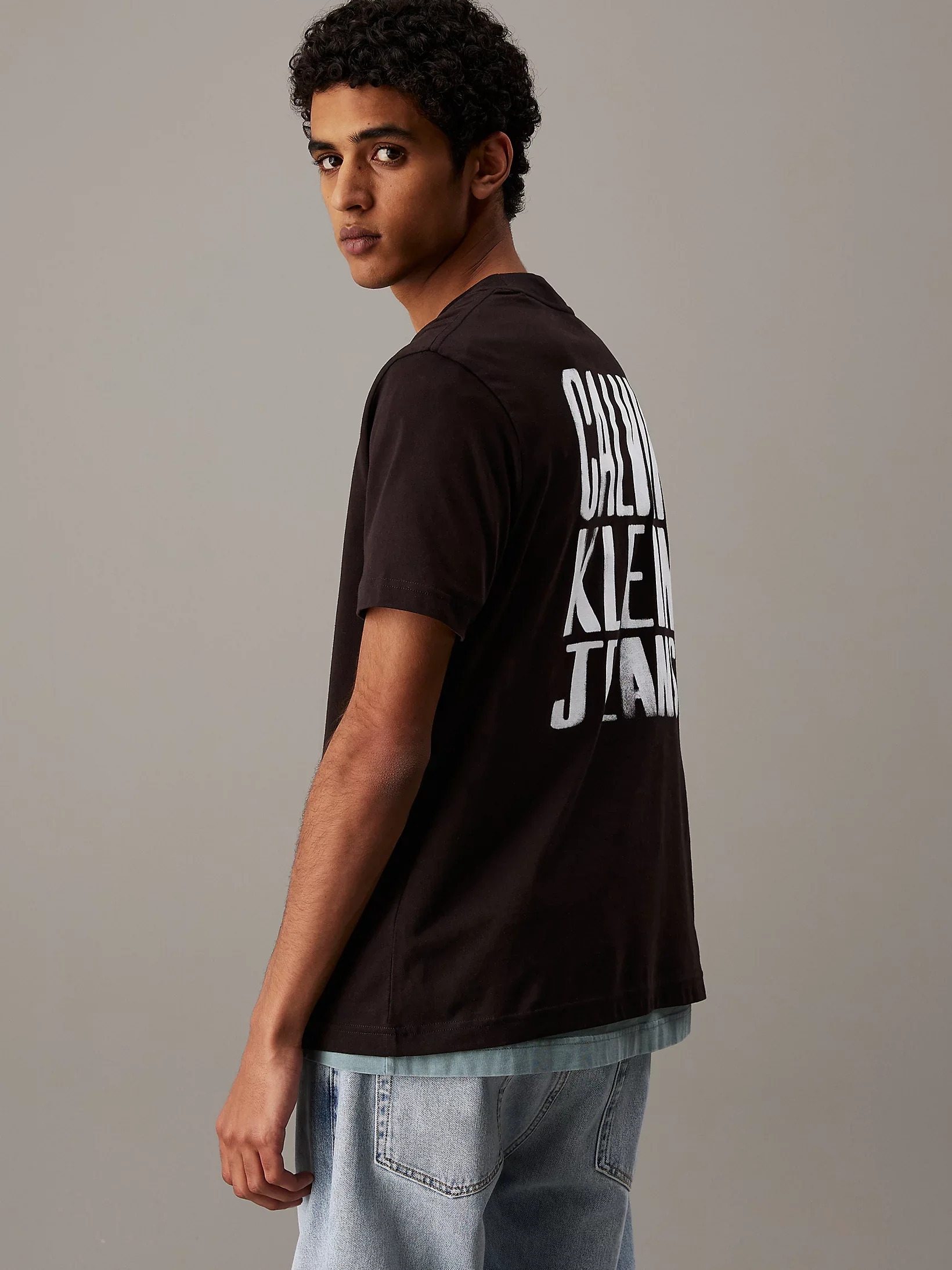 Calvin Klein Jeans miesten t-paita, PAINTED CALVIN KLEIN JEANS Musta - Image 3