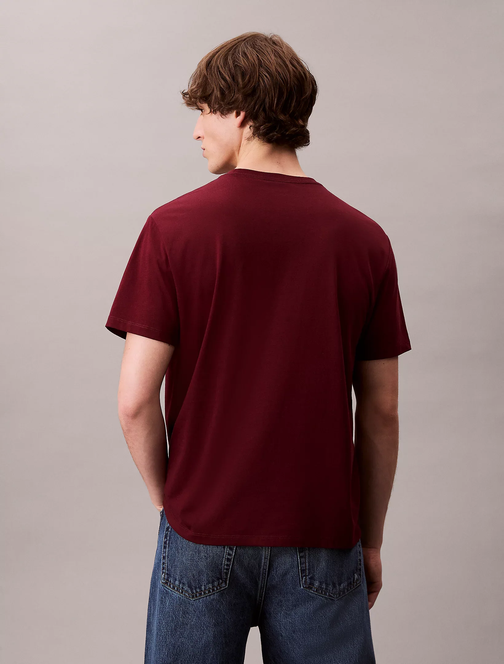 Calvin Klein Jeans miesten t-paita, SS HERO MONOLOGO TE Viininpunainen - Image 2