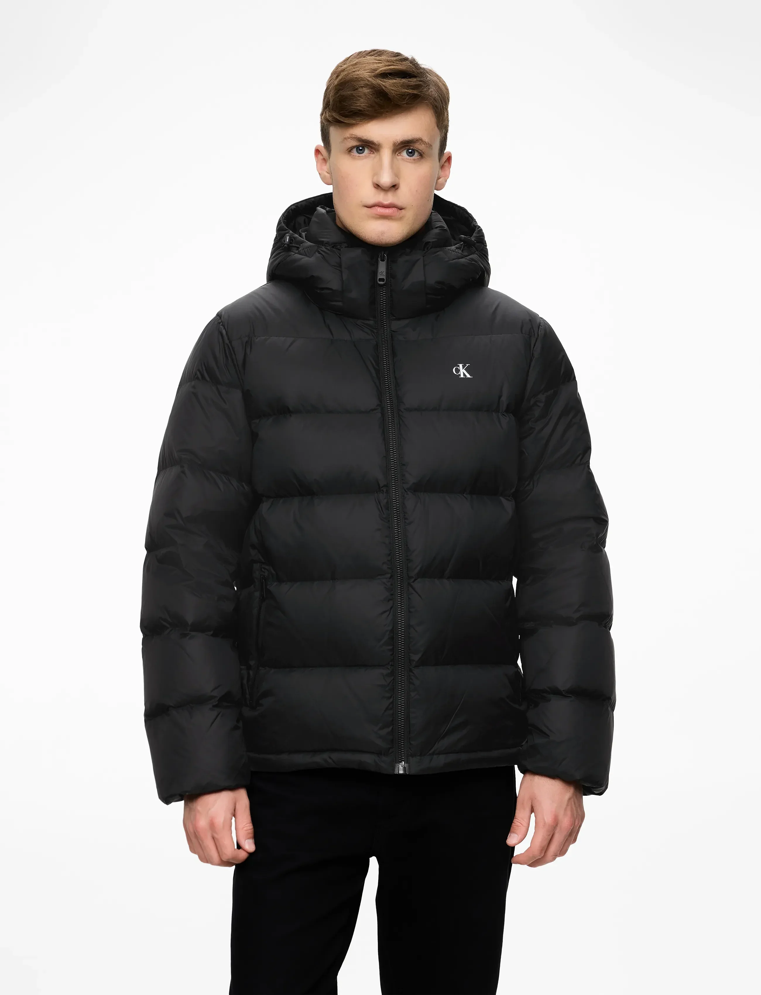 Calvin Klein Jeans miesten untuvatakki, K LS NYLON ZIPOFF HOOD DOWN PUFFERJACKET Musta - Image 3