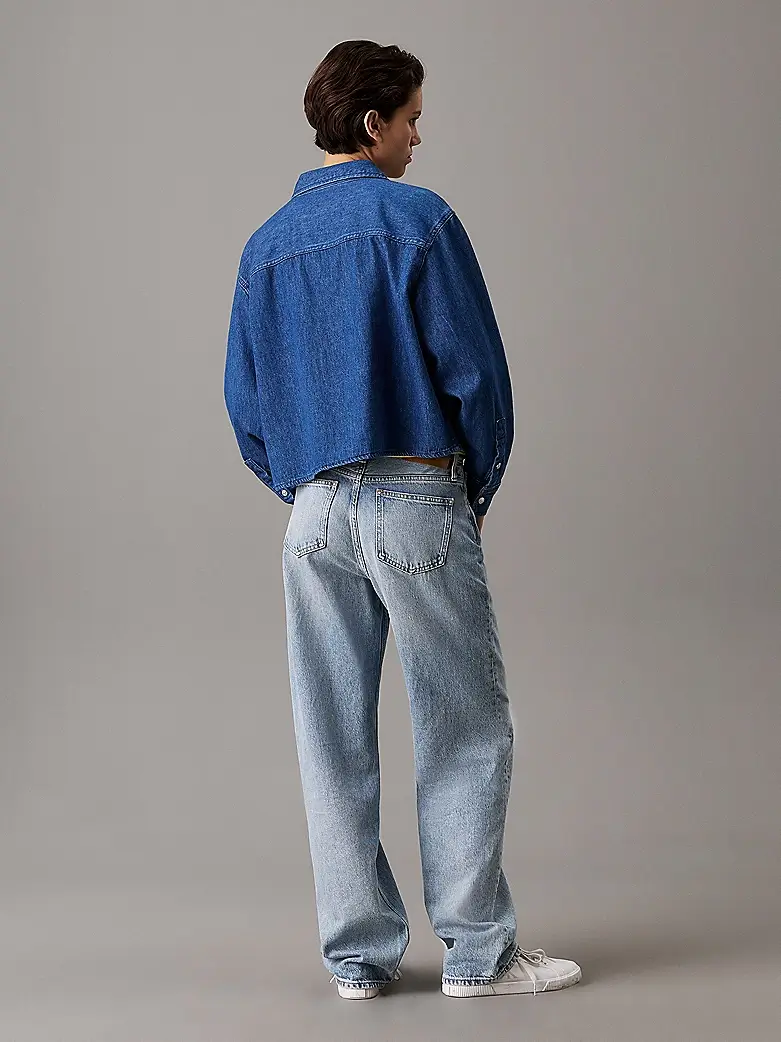 Calvin Klein Jeans naisten farkkupaita, CROPPED DAD DENIM SHIRT Indigo - Image 2