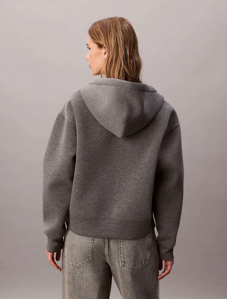 Calvin Klein Jeans naisten huppari, LS SCUBA HOODIE Vaaleanharmaa - Image 4