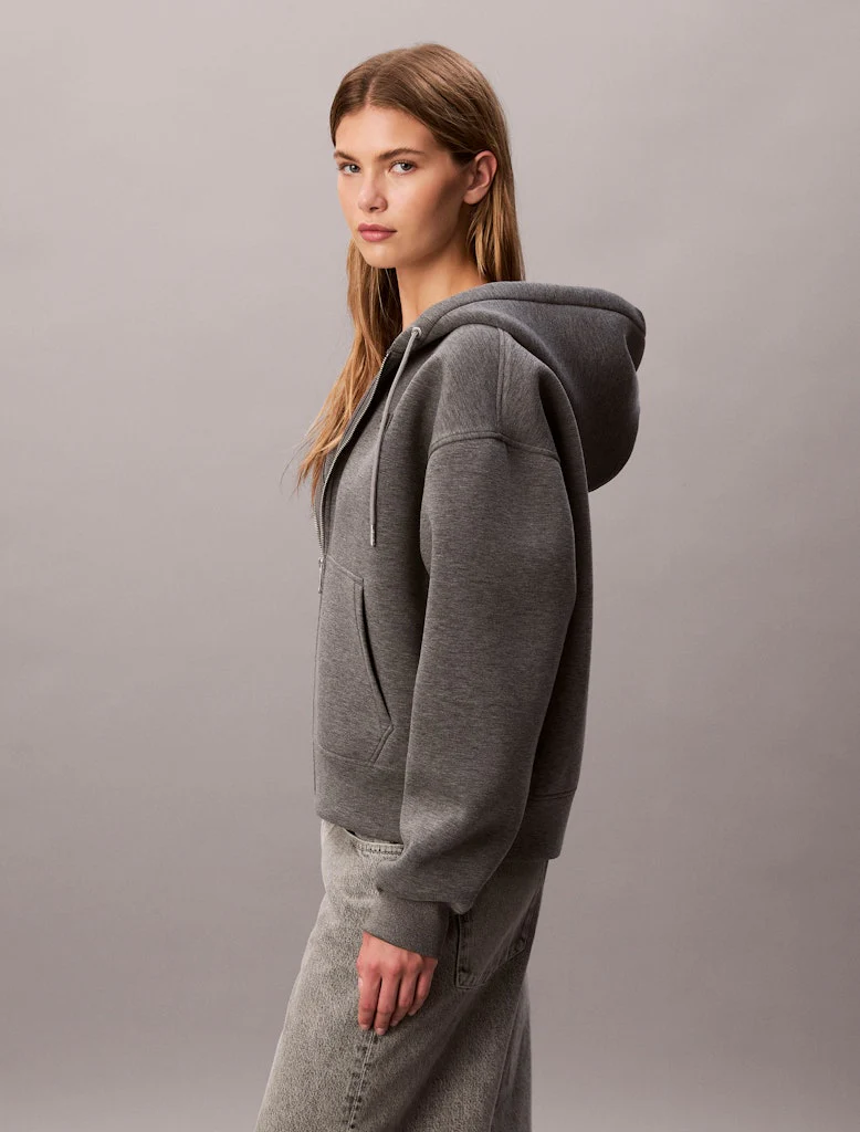 Calvin Klein Jeans naisten huppari, LS SCUBA HOODIE Vaaleanharmaa - Image 5