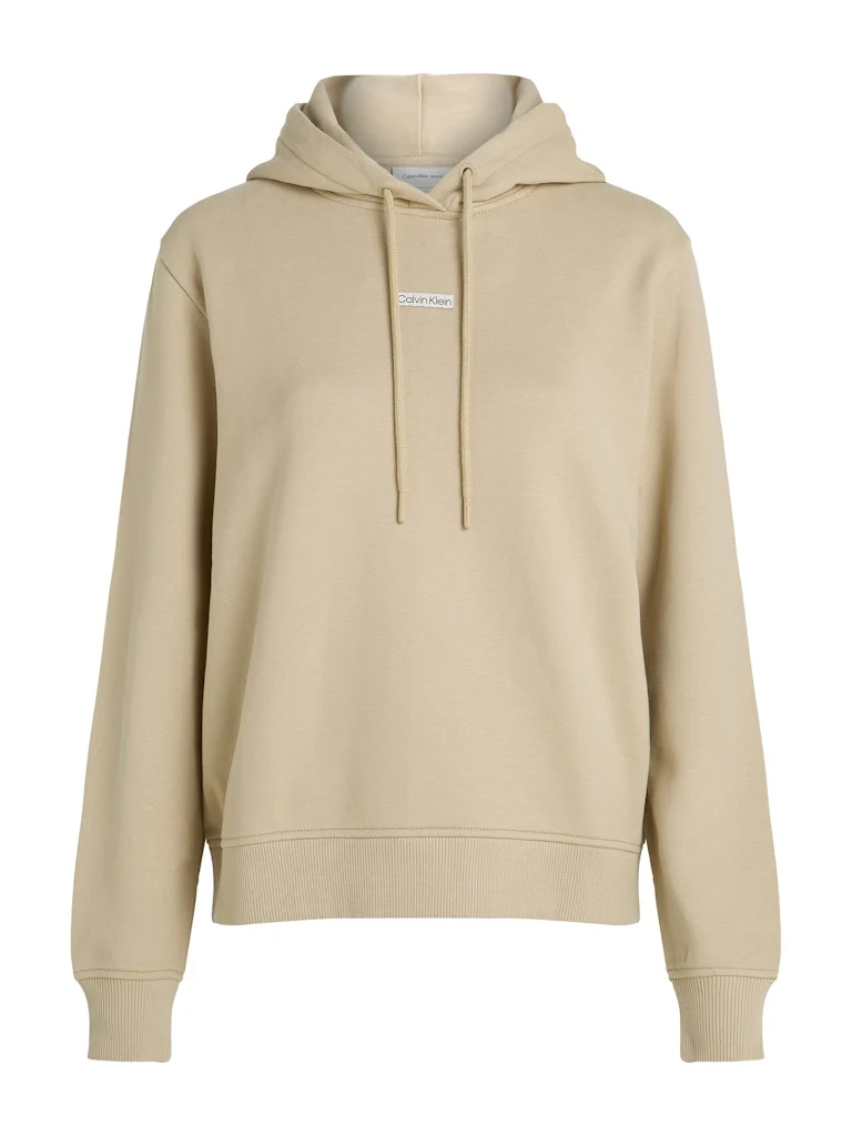 Calvin Klein Jeans naisten huppari, PLACED INSTITUTIONAL HOODIE Vaalea Beige - Image 5