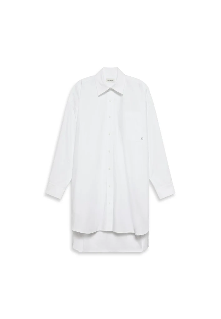 Calvin Klein Jeans naisten paitamekko, COTTON OVERSIZED MINI SHIRTDRESS Valkoinen - Image 6