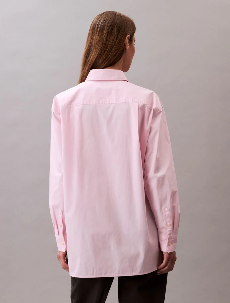 Calvin Klein Jeans naisten paitapusero, POPLIN RELAXED SHIRT Vaaleanpunainen - Image 4