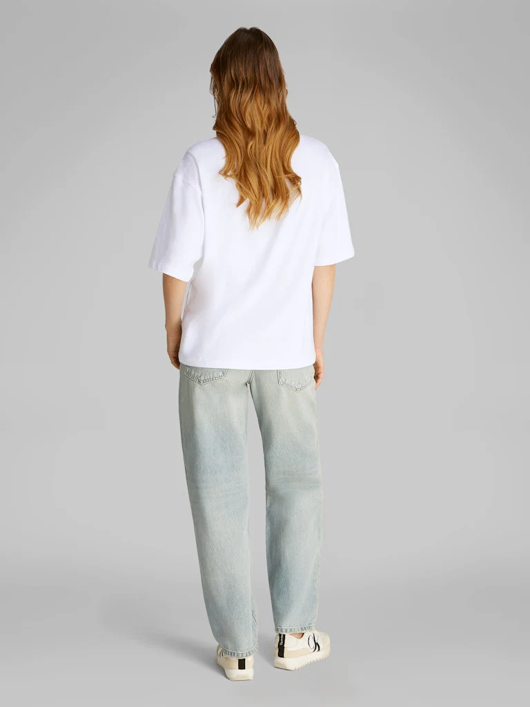 Calvin Klein Jeans naisten t-paita, SS CKJ LOGO TEE Valkoinen - Image 3