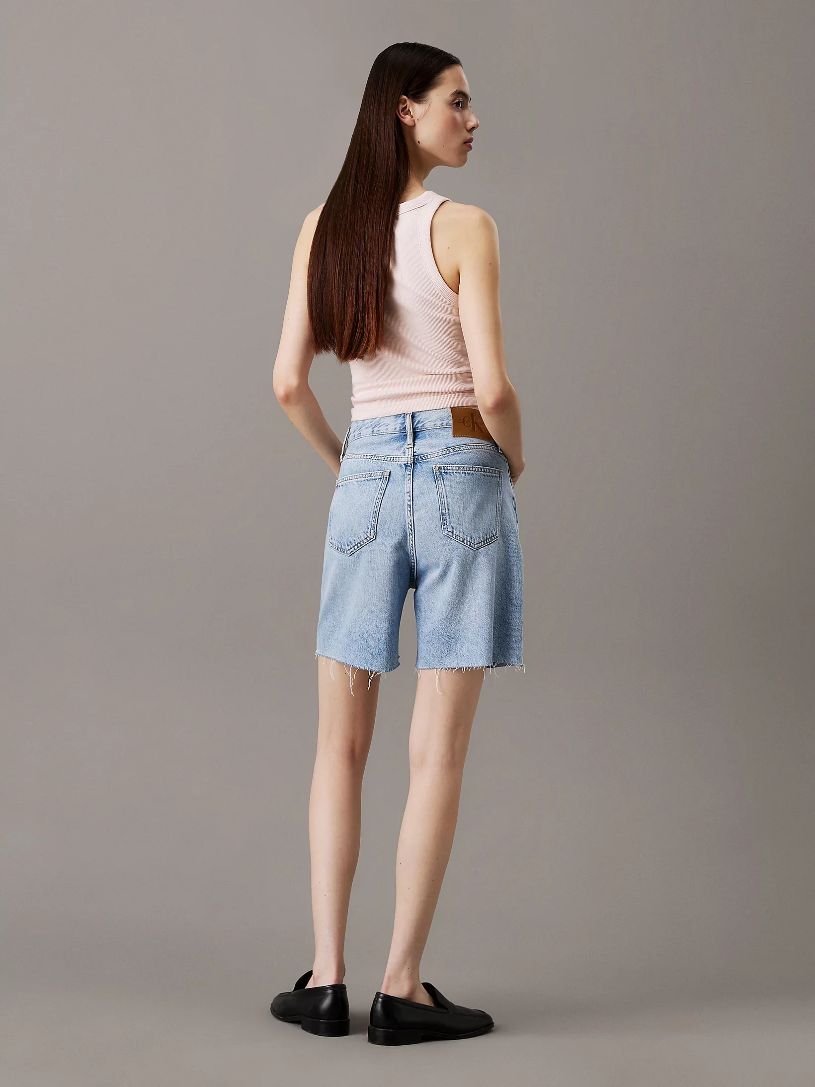 Calvin Klein Jeans naisten toppi, WOVEN LABEL RIB TANK TOP Vaaleanpunainen - Image 2
