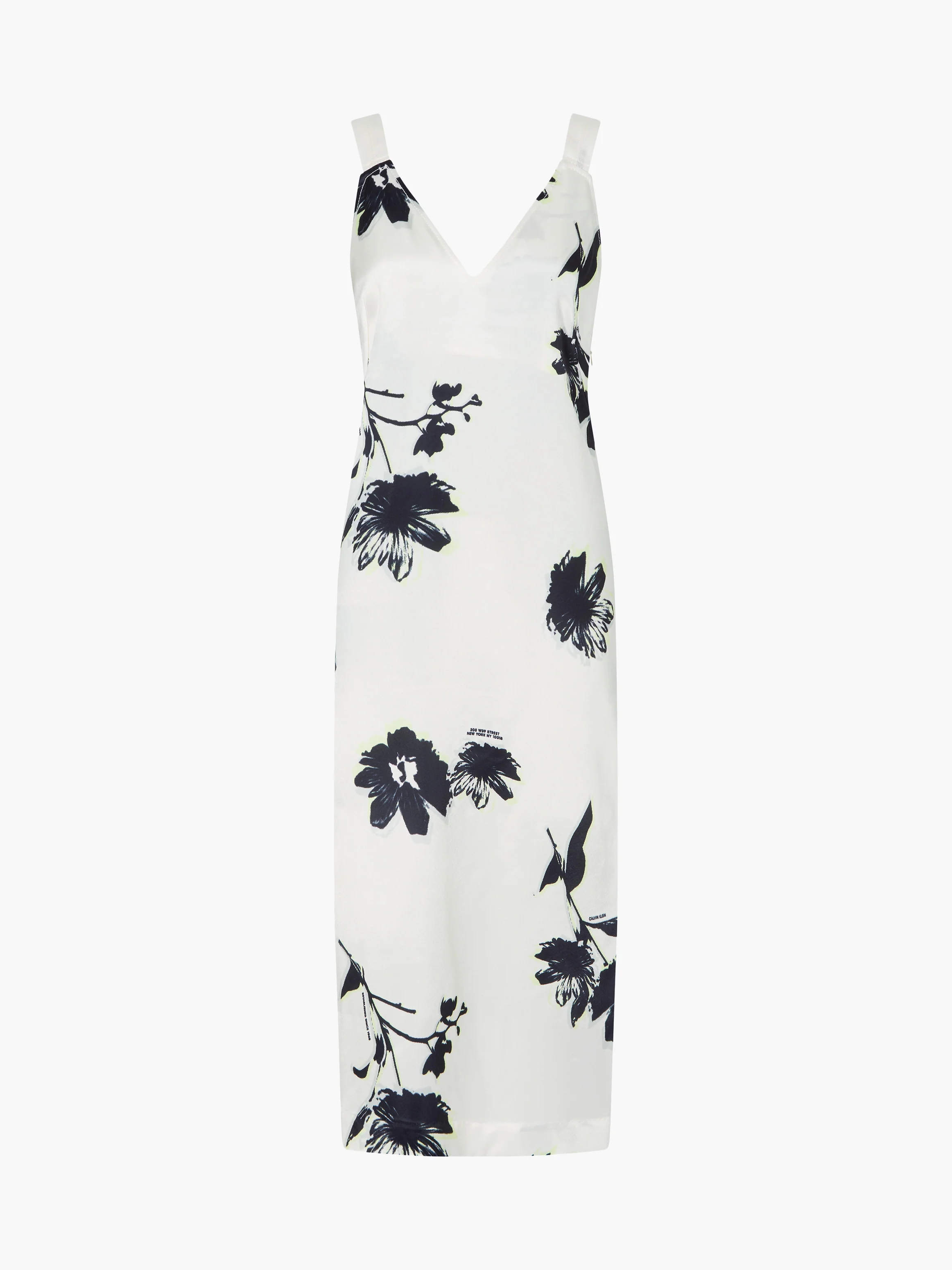 Calvin klein mekko, MODERN FLORAL SLIP DRESS Mustavalkoinen - Image 3