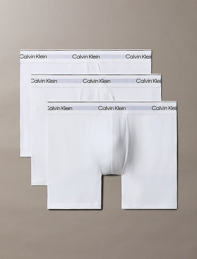 Calvin Klein Miesten Bokseri 3-Pack, BOXER BRIEF 3PK Valkoinen - Image 2