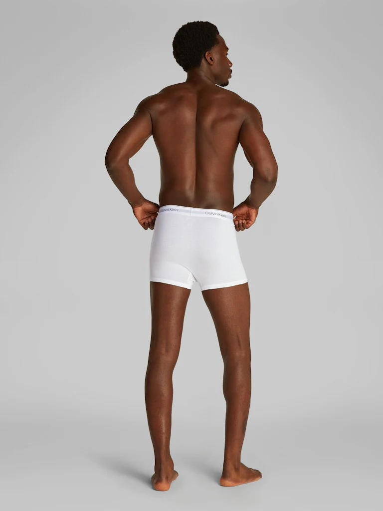 Calvin Klein miesten bokserit, ICON COTTON TRUNK 3PK WHITE Valkoinen - Image 2