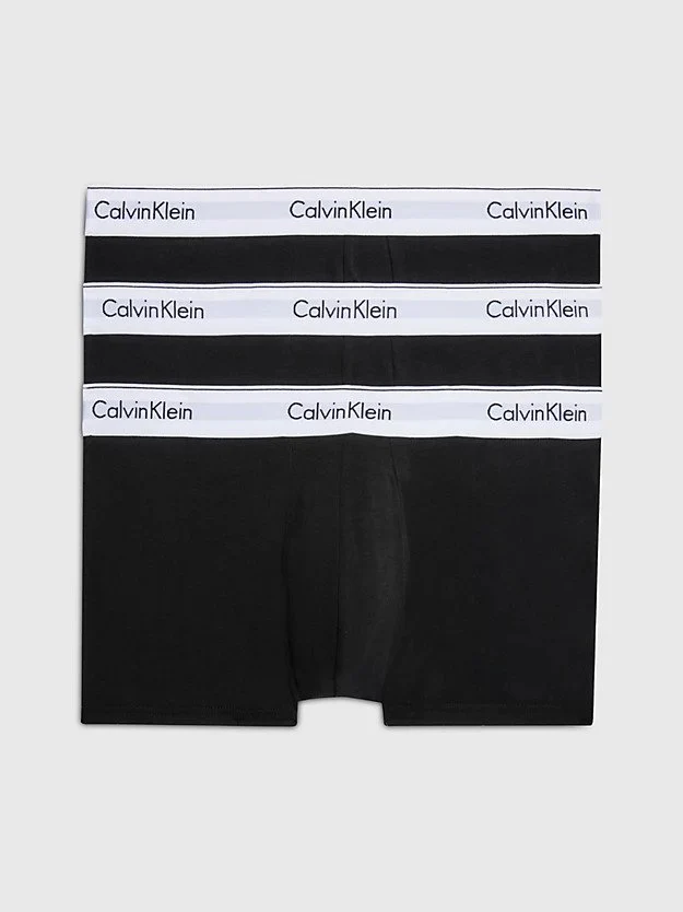 Calvin Klein Miesten Bokserit Trunk 3PK Black Musta - Image 4