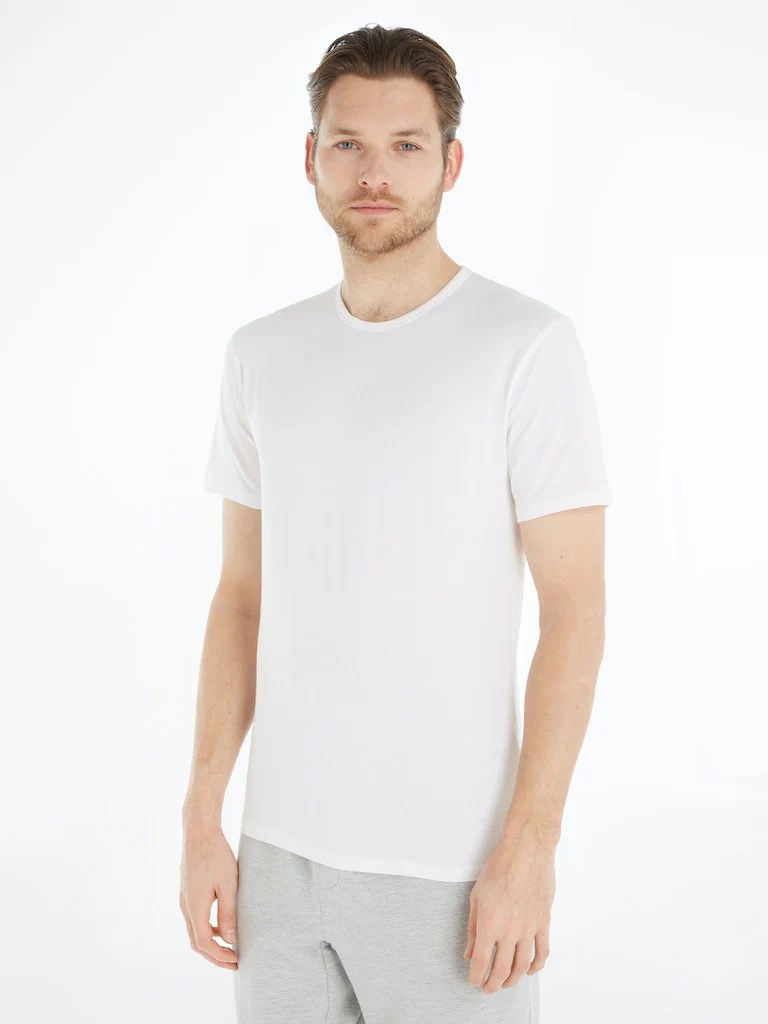 Calvin Klein Miesten T-paita, 2P SS CREW T-SHIRT NOS Valkoinen