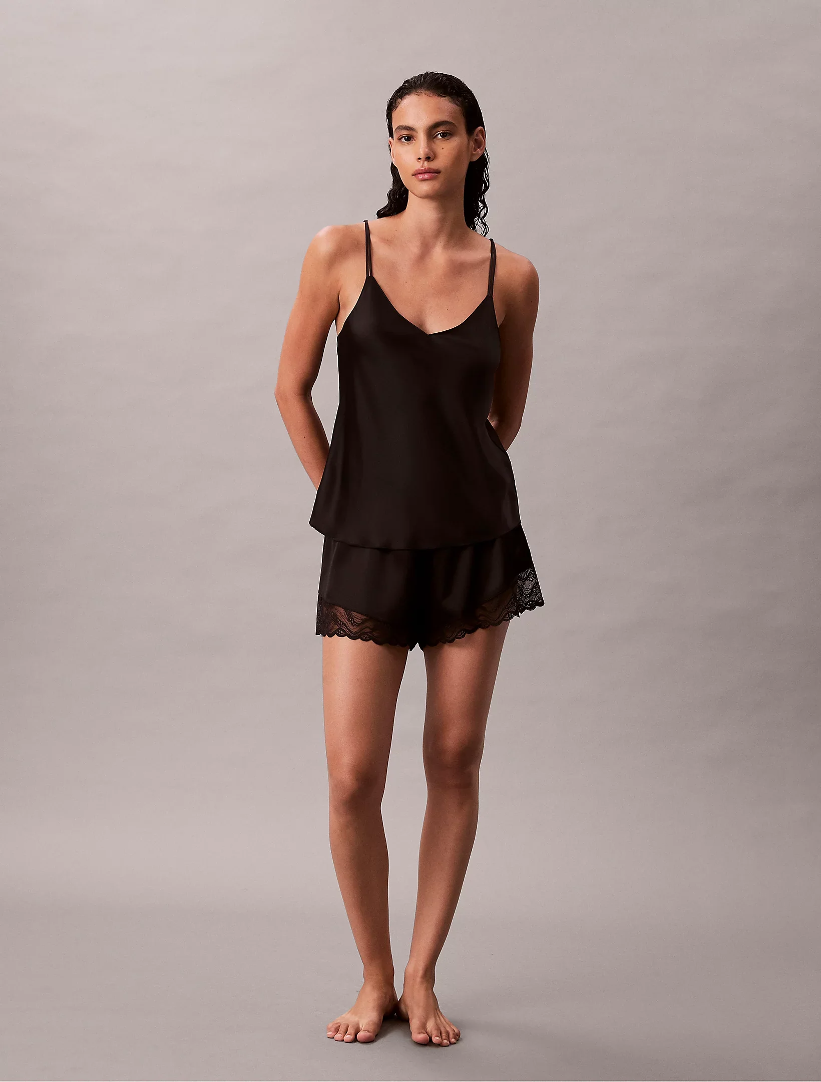 Calvin Klein naisten shortsit, CAMI SHORT SET Musta - Image 6