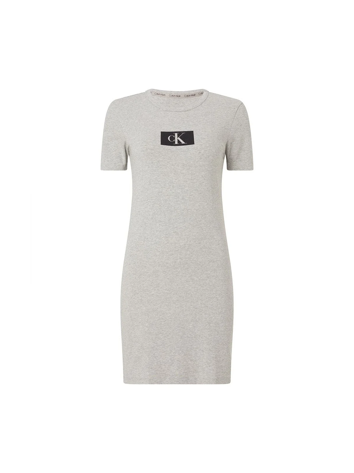 Calvin Klein, Naisten Yöasu, CK S/S NIGHTDRESS Vaaleanharmaa