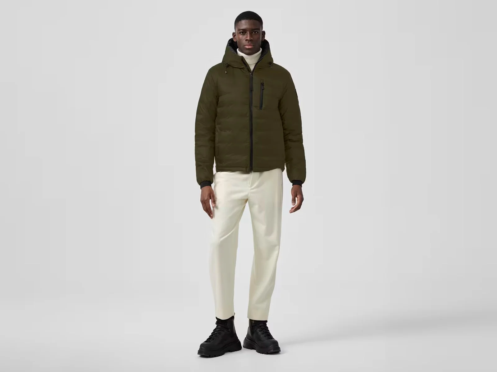 Canada Goose Miesten kevytuntuvatakki, LODGE HOODIE BC Tummanvihreä - Image 3