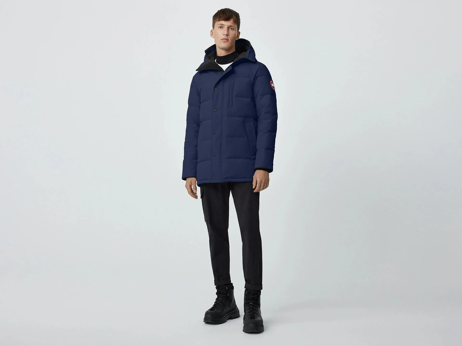 Canada Goose Miesten Untuvatakki, CARSON PARKA Tummansininen - Image 3