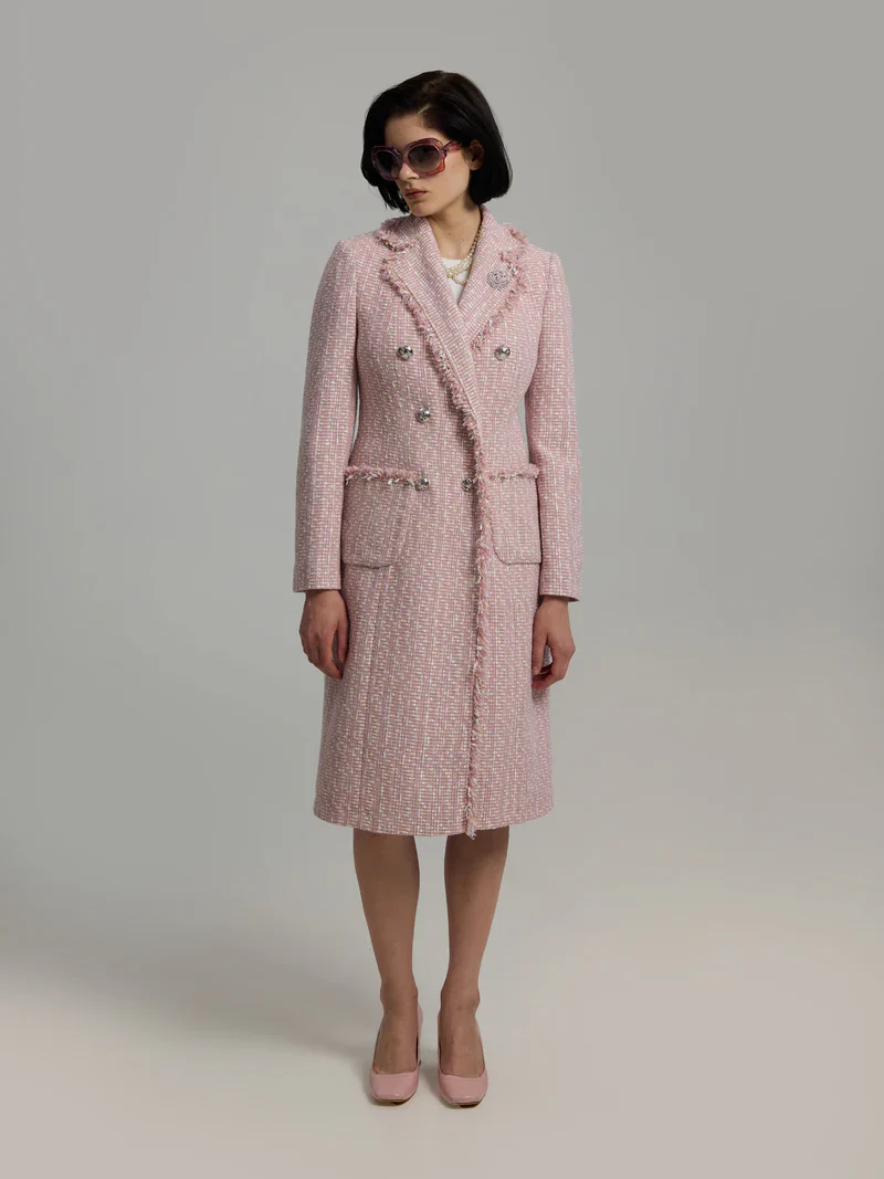 Andiata bleiserimekko Caren Coat, vaaleanpunainen