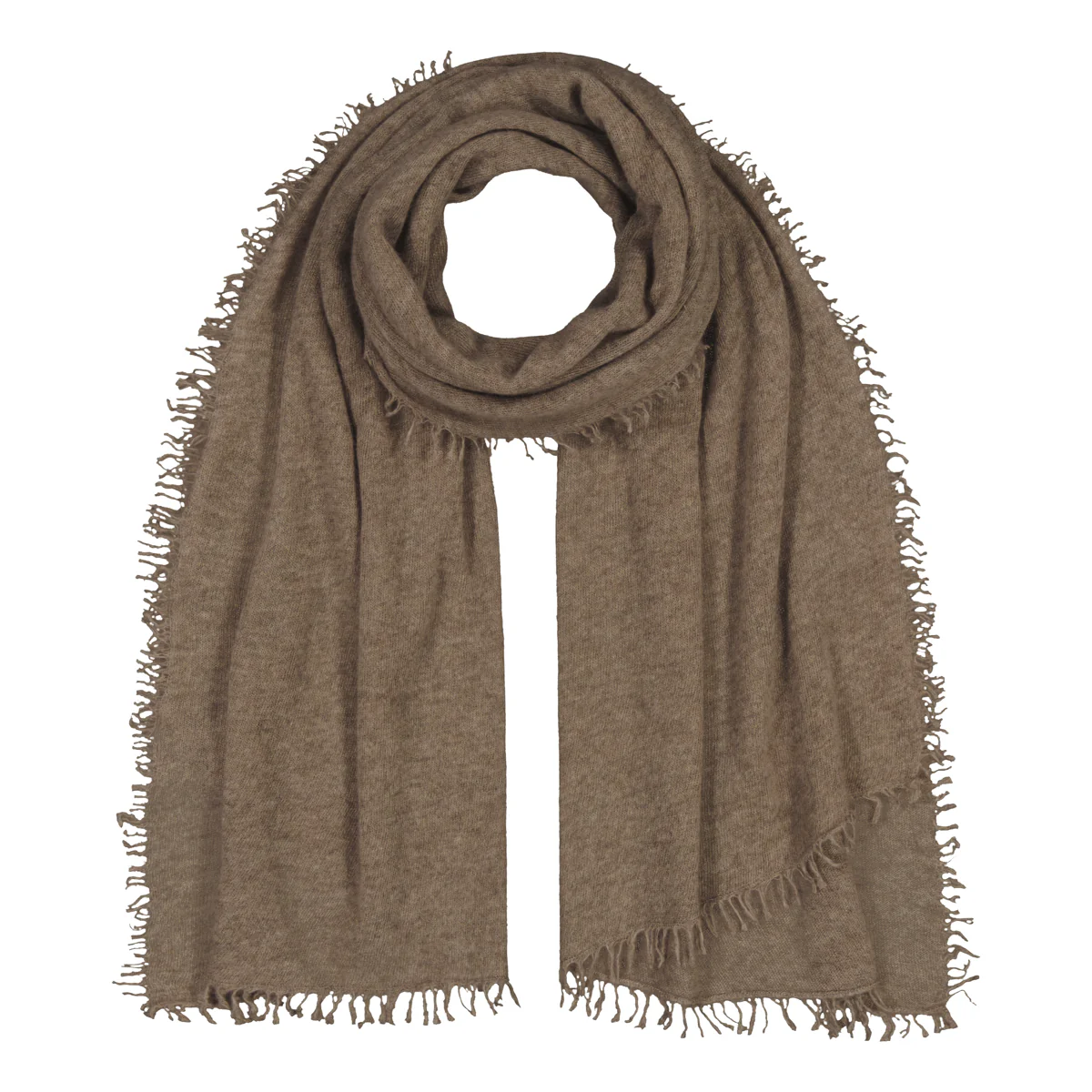 Klement naisten huivi Cashmere huivi 100, ruskeanharmaa