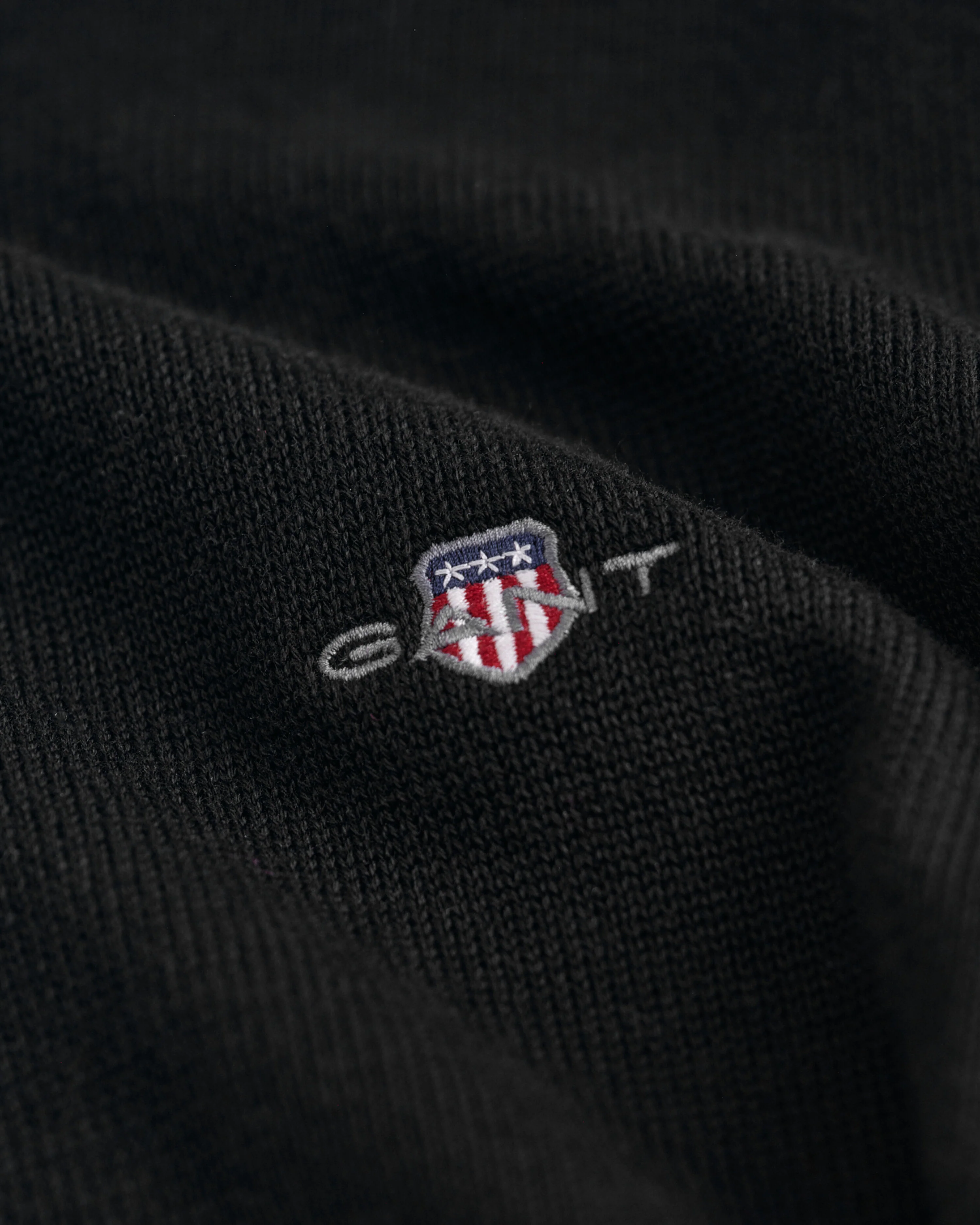 Gant miesten neuletakki Casual Cotton Zip Cardigan, musta - Image 4