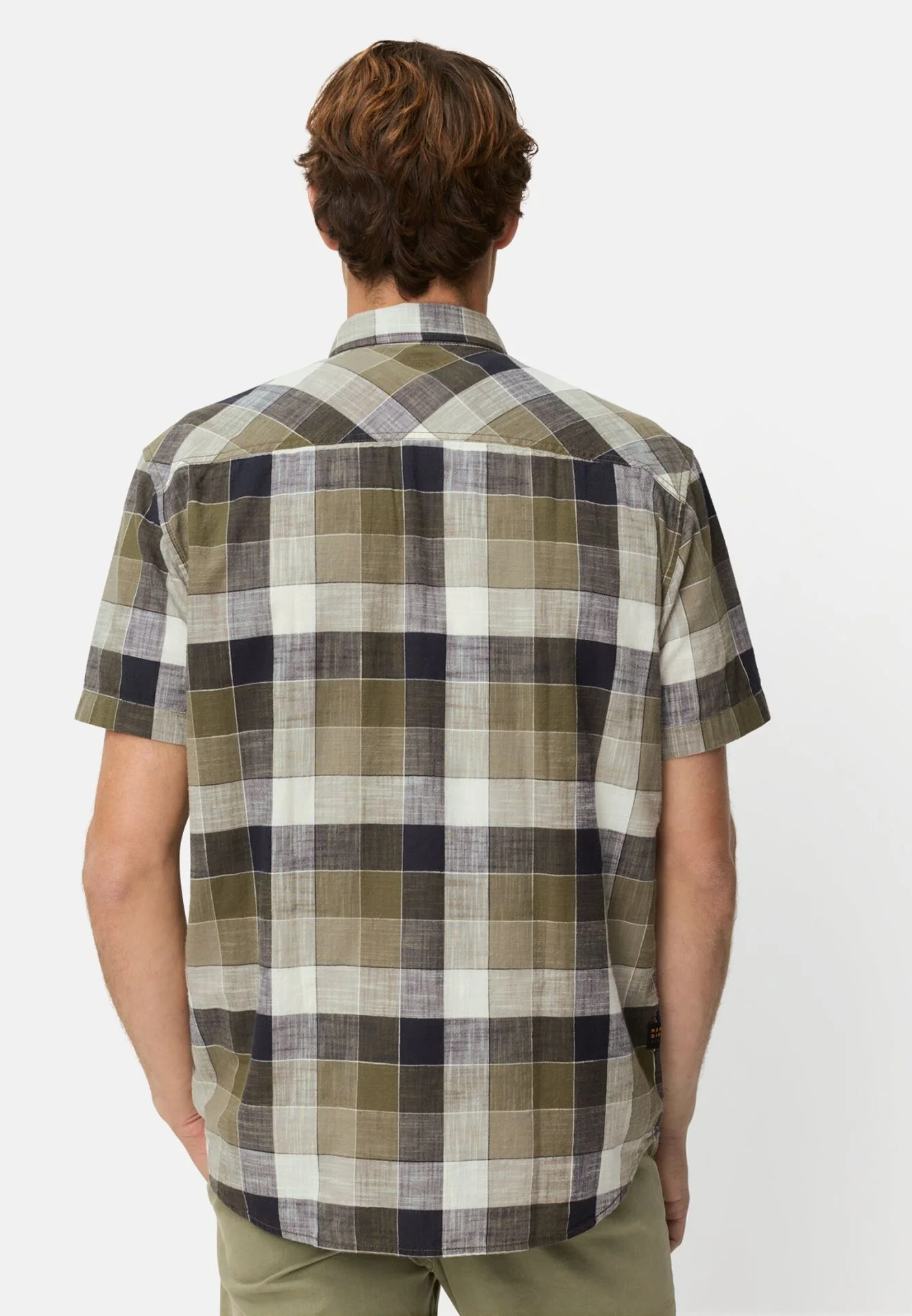 Camel Active miesten lyhythihainen kauluspaita Checked SS Shirt LOS, tummanvihreä - Image 2
