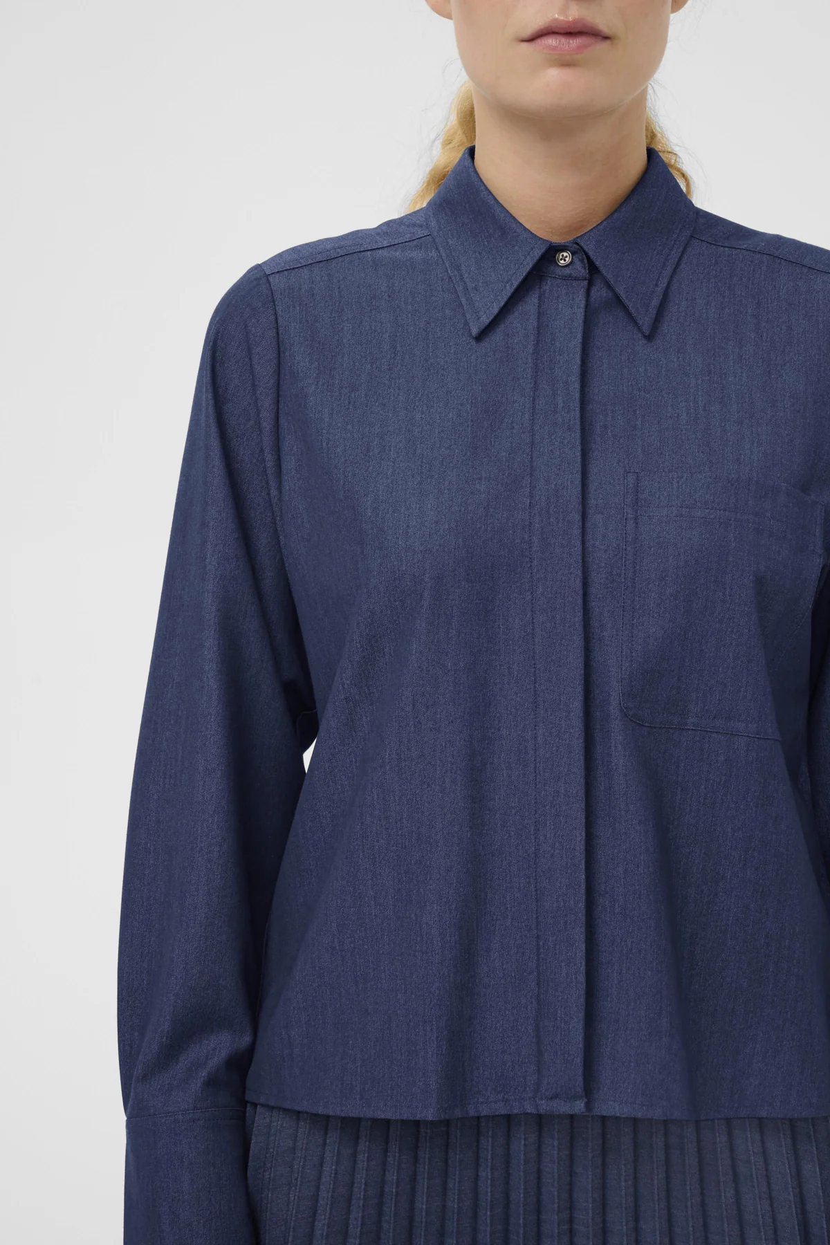 Inwear naisten paitapusero CHERRIEIW SHIRT, Dark Denim - Image 4