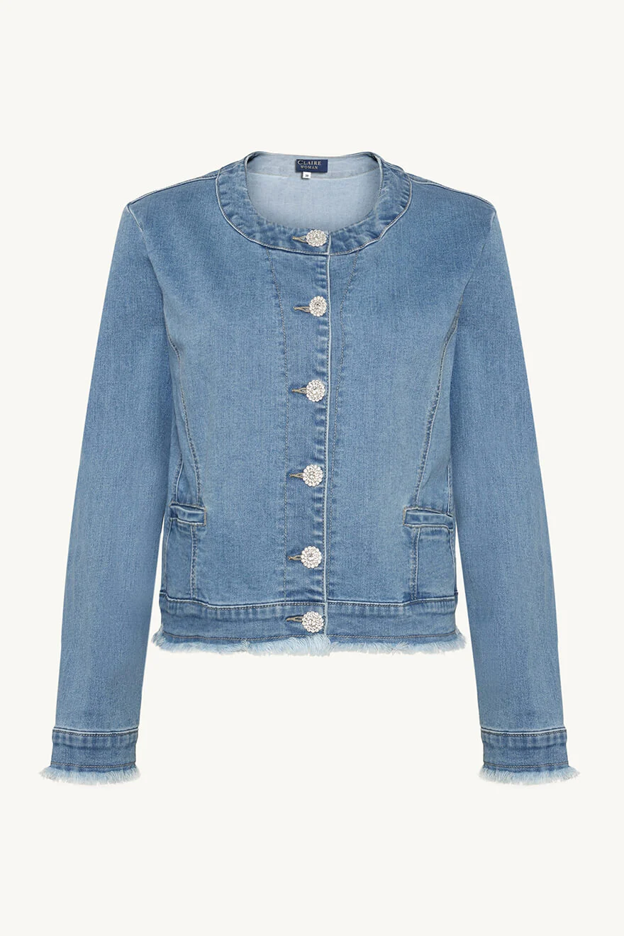 Claire naisten farkkutakki, ELDA DENIM JACKET Indigo - Image 2