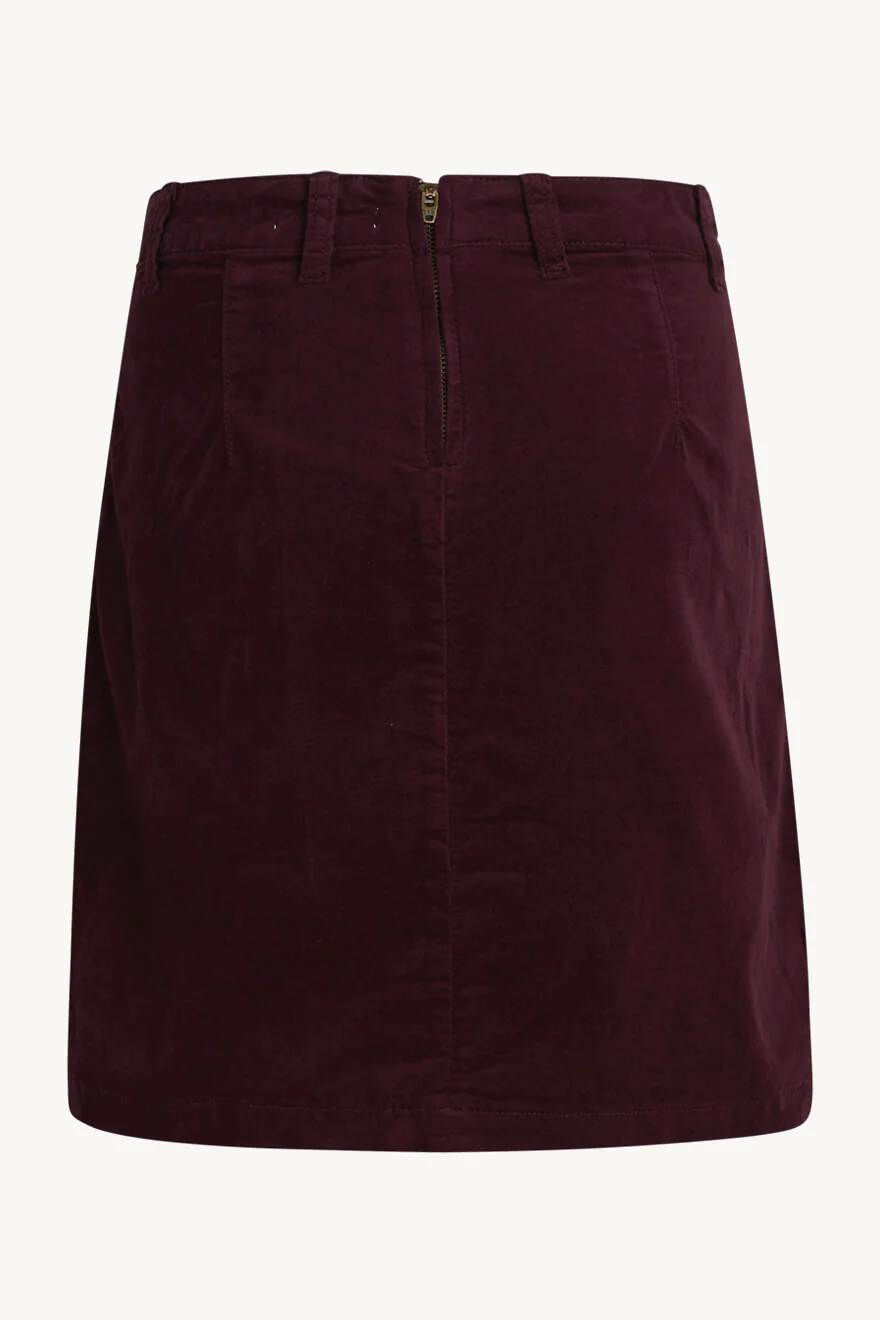 Claire Naisten Hame NADIA CORDUROY SKIRT Viininpunainen - Image 2