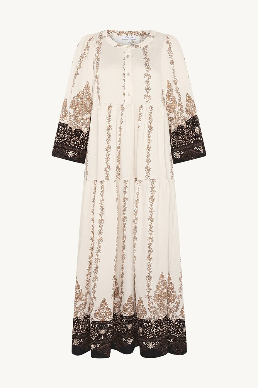 Claire naisten mekko, DARA DRESS Musta Kuosi