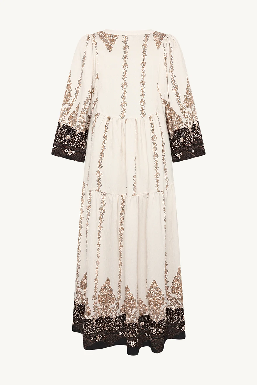 Claire naisten mekko, DARA DRESS Musta Kuosi - Image 2