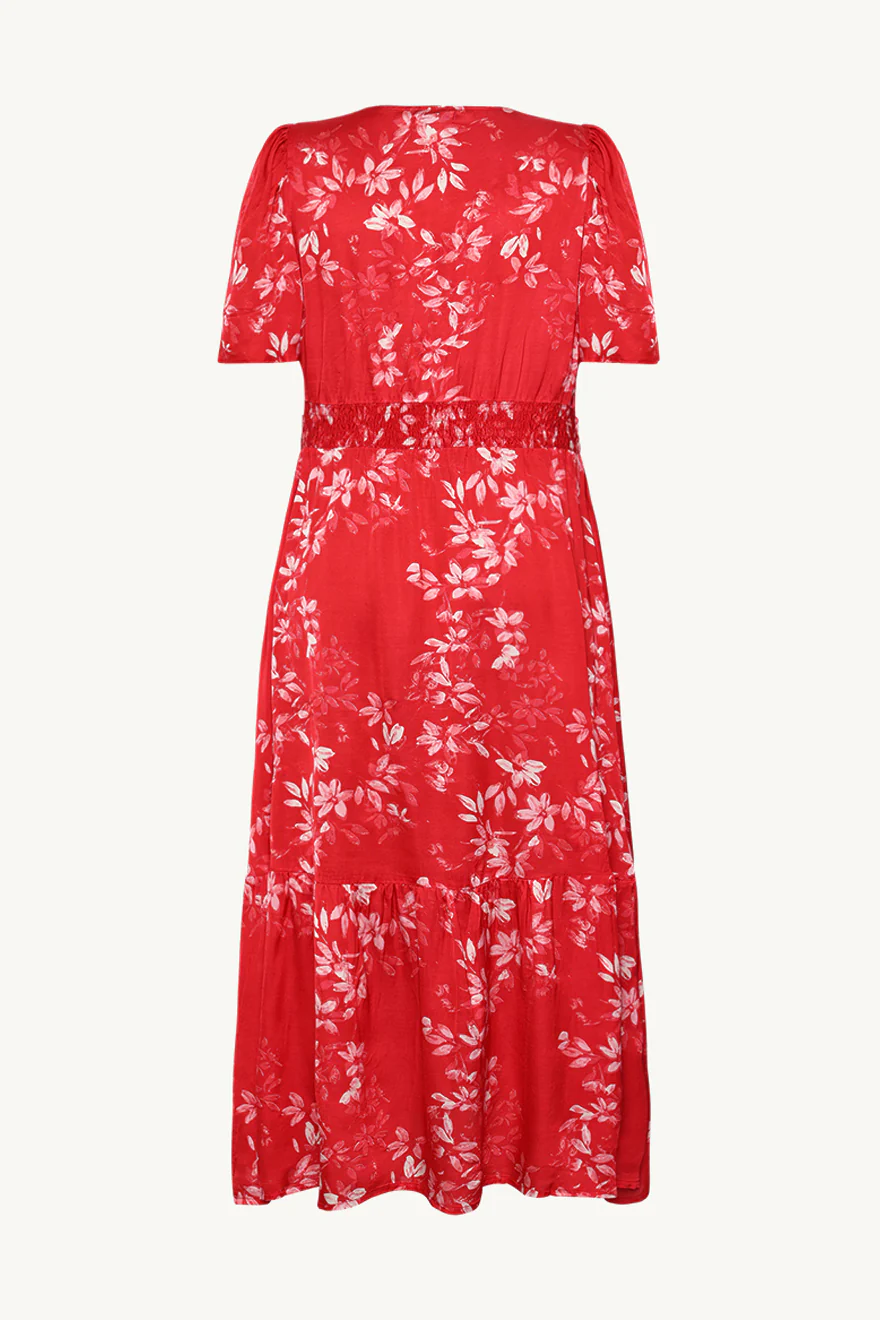 Claire naisten mekko, DILANI DRESS Punainen Kuosi - Image 2