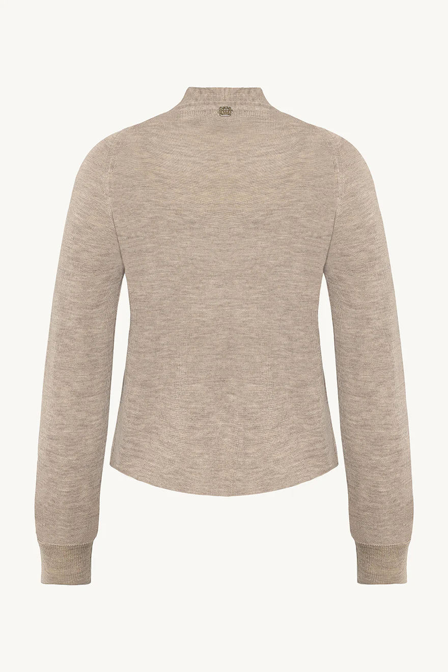 Claire Naisten Neuletakki, CELINE CARDIGAN 100% EASY CARE MERINO Hiekka - Image 2