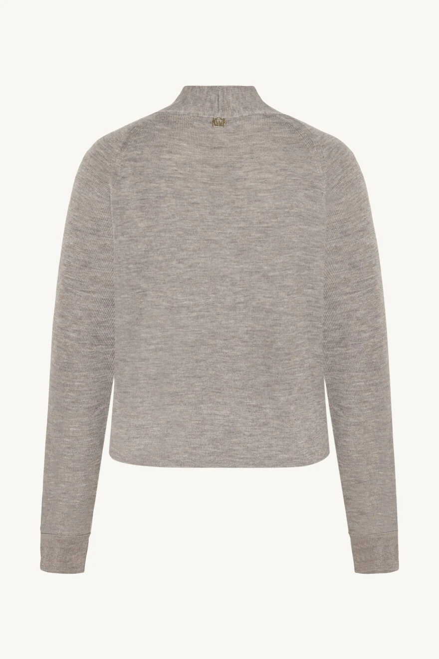 Claire Naisten Neuletakki, CELINE CARDIGAN 100% EASY CARE MERINO Ruskeanharmaa - Image 2
