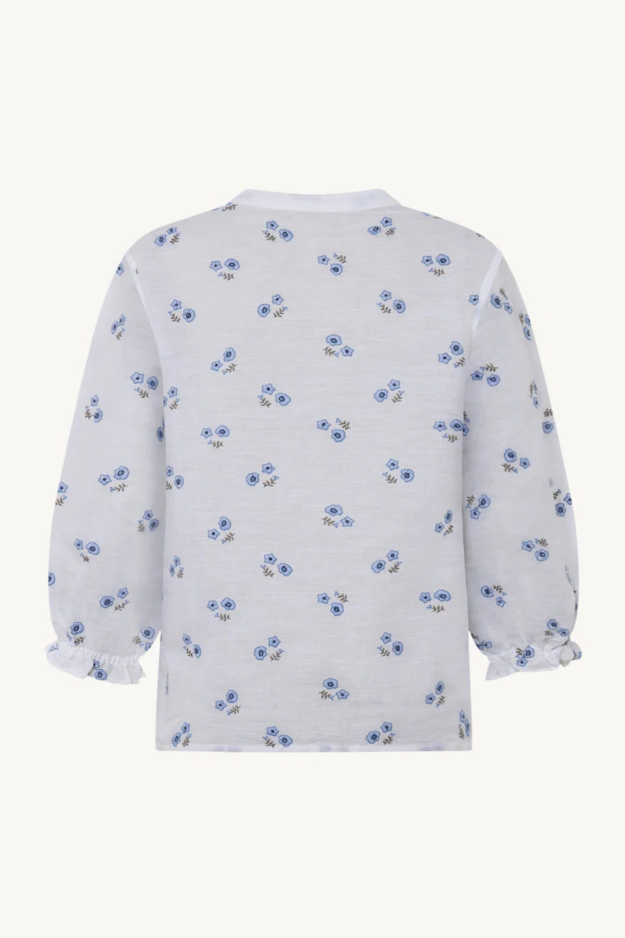 Claire naisten pusero, RIKKELIZA BLOUSE Sininen Kuosi - Image 2