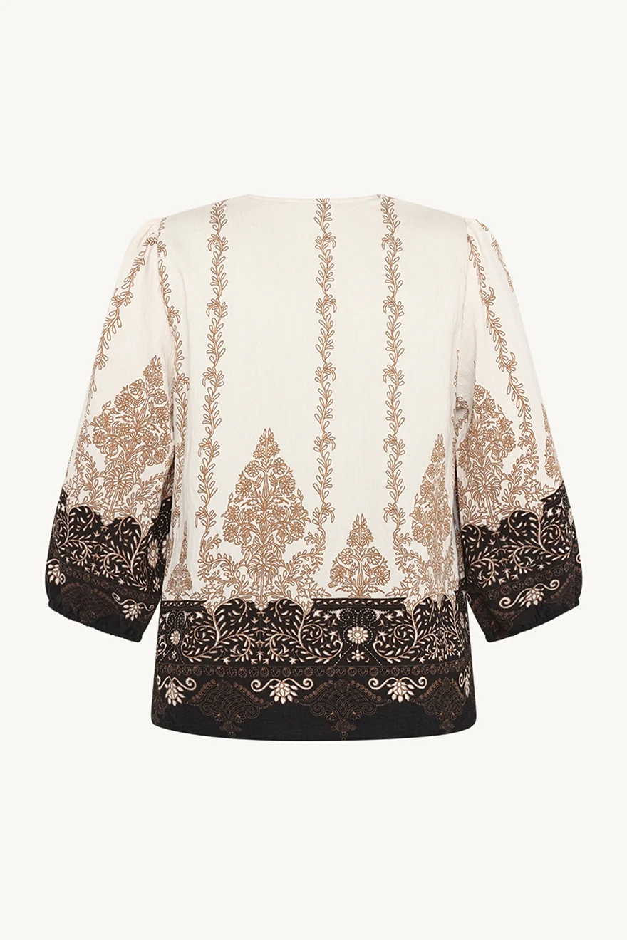 Claire naisten pusero, ROSINE SHIRT Musta Kuosi - Image 2