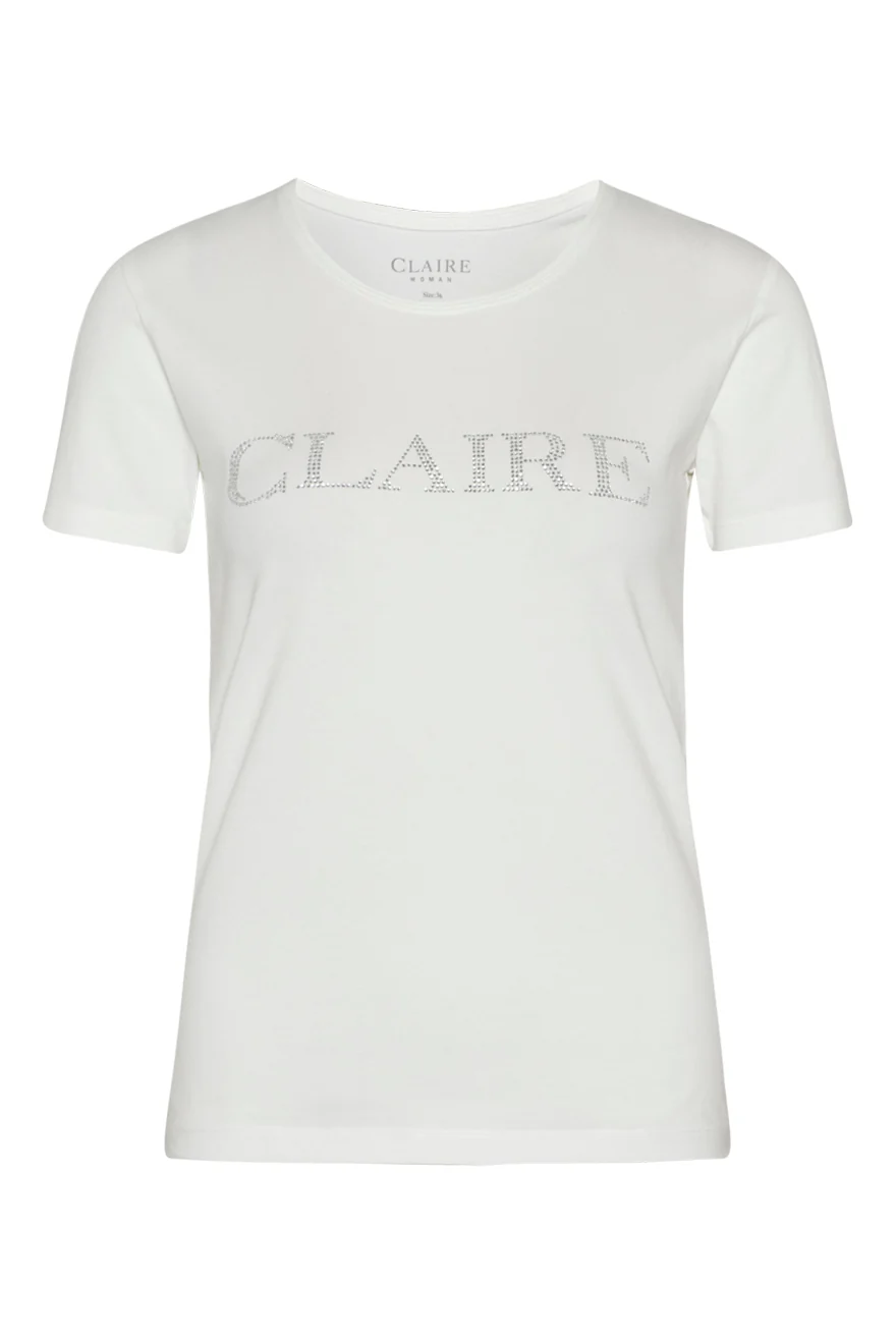 Claire, Naisten T-Paita, Allison Logo T-Paita Valkoinen