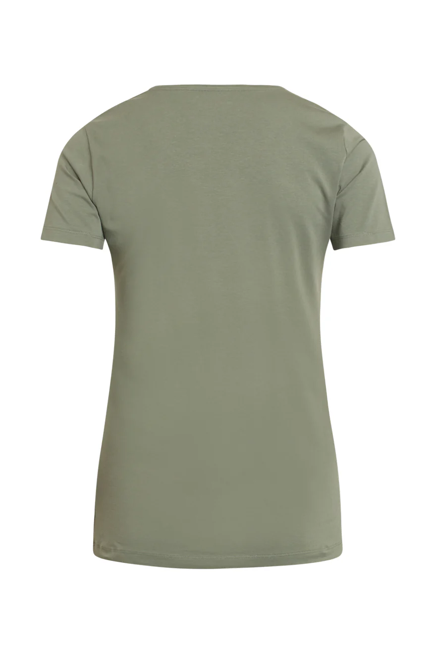 Claire Naisten T-paita, Logo Khaki - Image 2