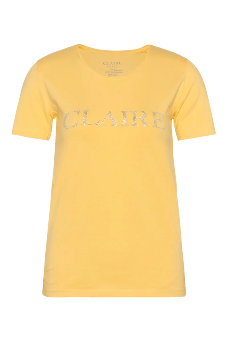 Claire Naisten T-paita, Logo Keltainen - Image 2