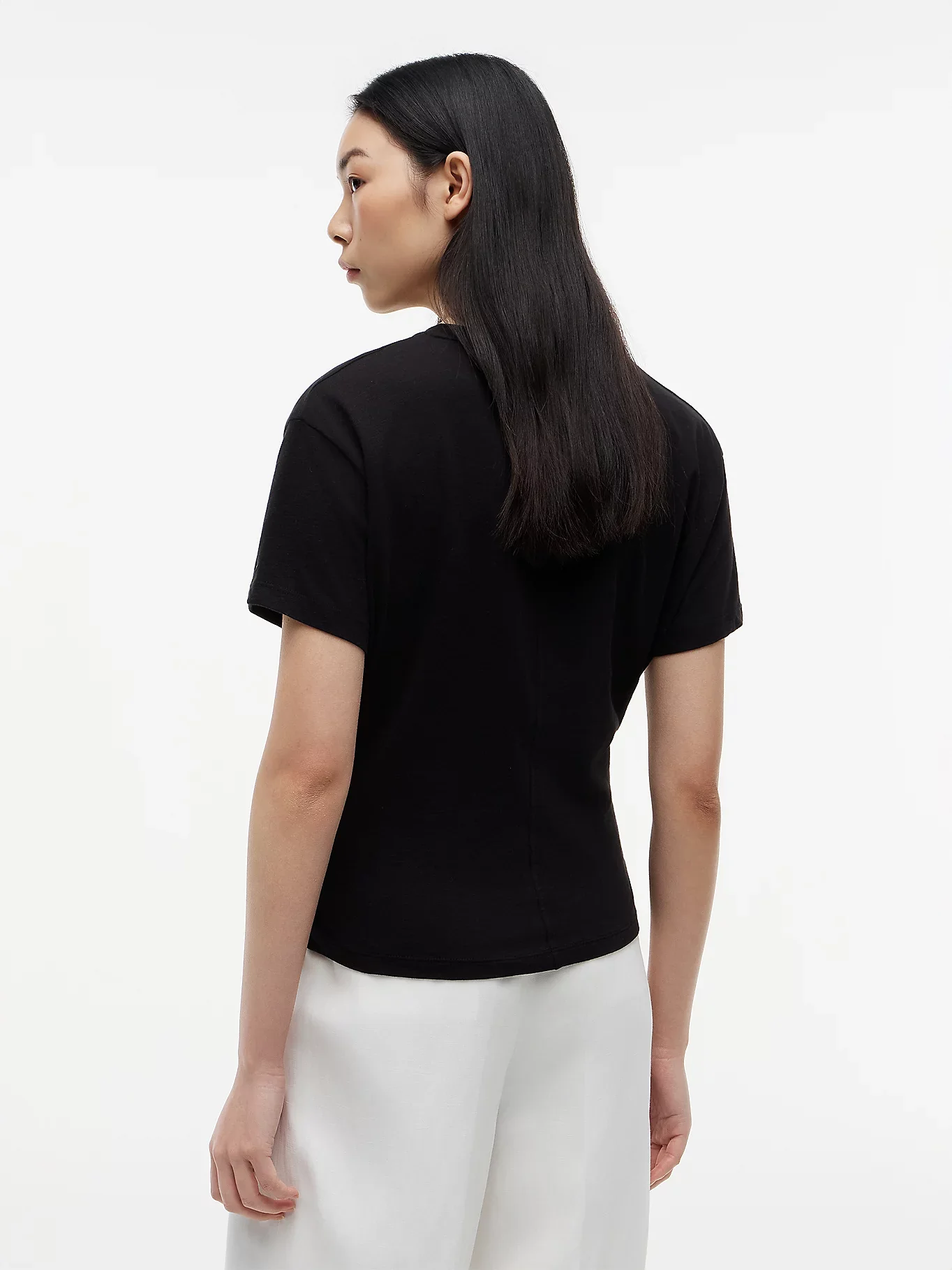 Tommy Hilfiger naisten t-paita CO Slub Knot SS Tee, musta - Image 2