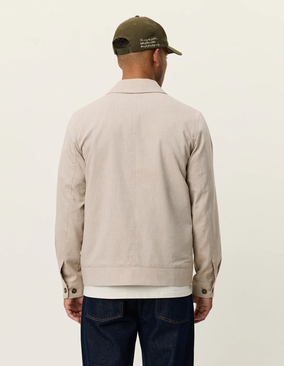 Les Deux Como Coach Slub Jacket BEIGE - Image 2