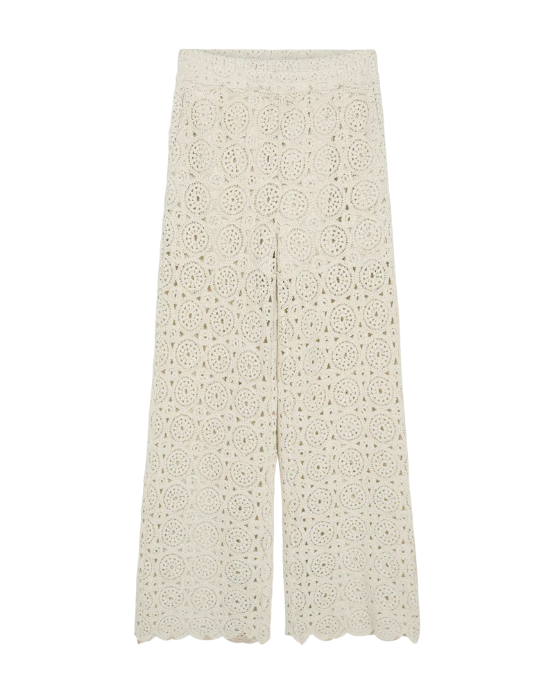 Copenhagen Muse naisten housut Crochet Pant, luonnonvalkoinen