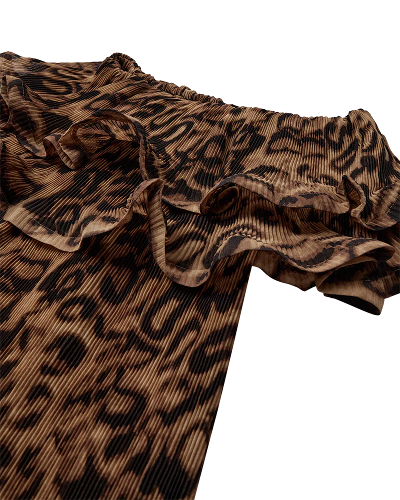 Copenhagen Muse naisten mekko Kira Dress, ruskea kuosi - Image 3