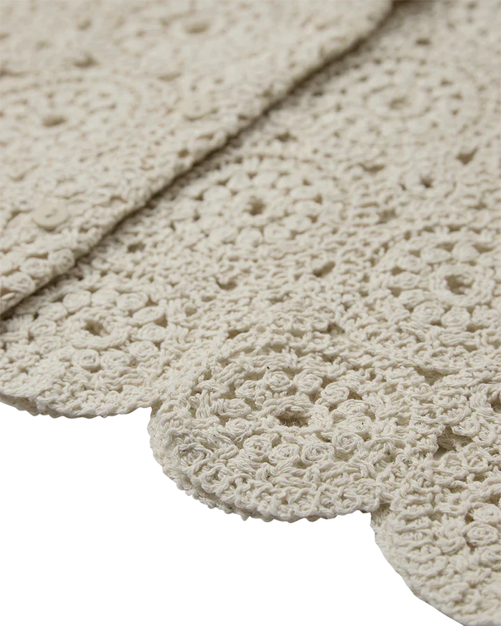 COPENHAGEN MUSE naisten neulepusero, CROCHET CARDIGAN Luonnonvalkoinen - Image 3