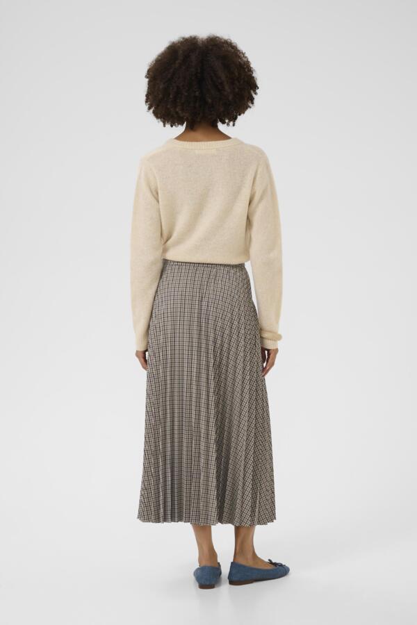 Culture naisten hame, CUCHECKA LONG SKIRT Brown Check - Image 2