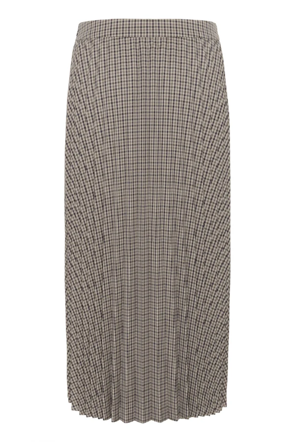 Culture naisten hame, CUCHECKA LONG SKIRT Brown Check - Image 5